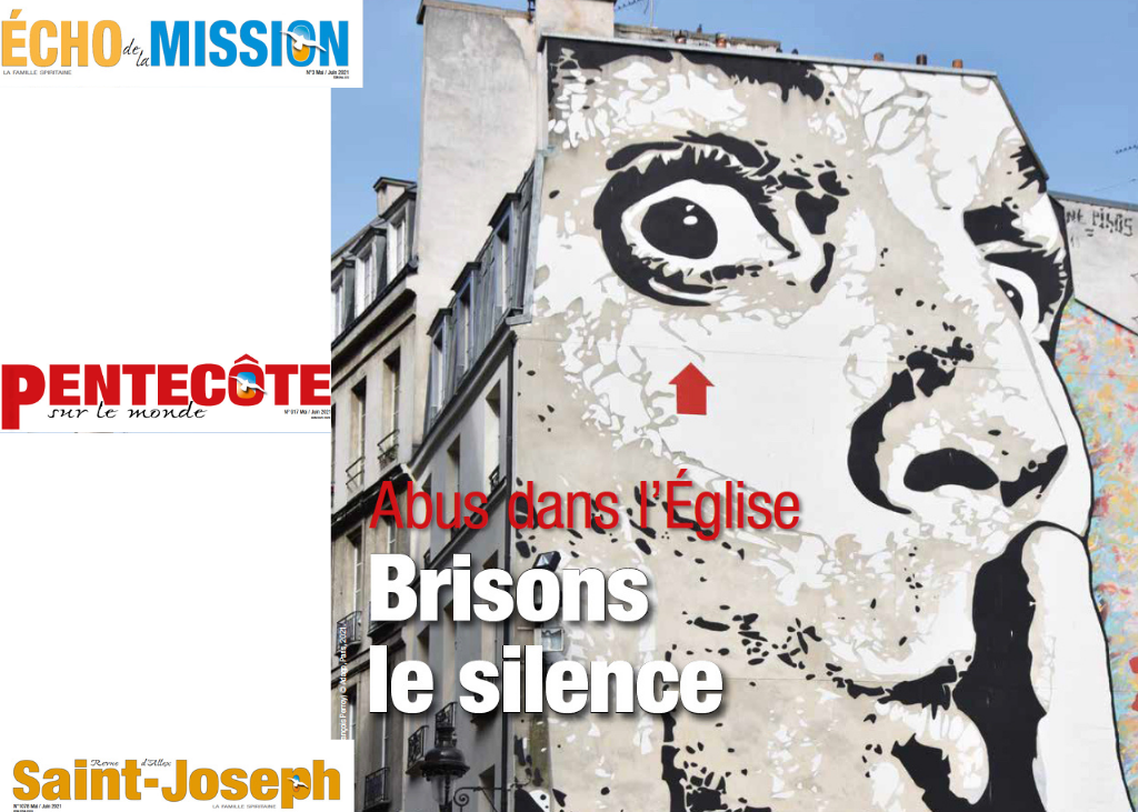 La revue spiritaine de mai-juin est le fruit d'un travail long, sensible et douloureux sur le mal qui touche l'Eglise : les abus spirituels, abus de pouvoir, abus sexuels : abus de confiance. Ce numéro encourage la prise de parole sur les histoires blessées d'hommes, de femmes et d'enfants en amont des révélations de la CIASE.