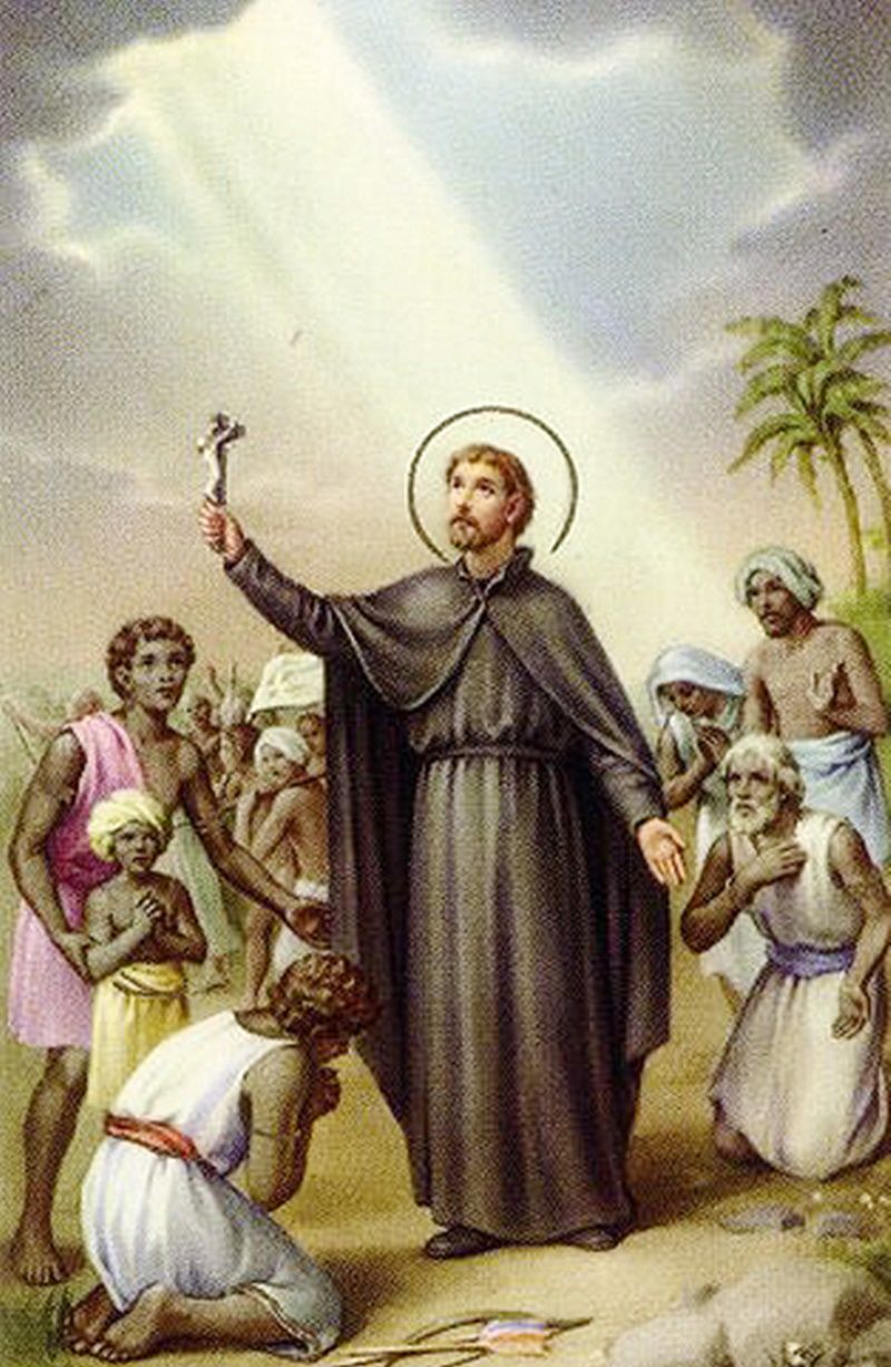 Jour de la Saint François Xavier se tourner vers l'Enfant Dieu