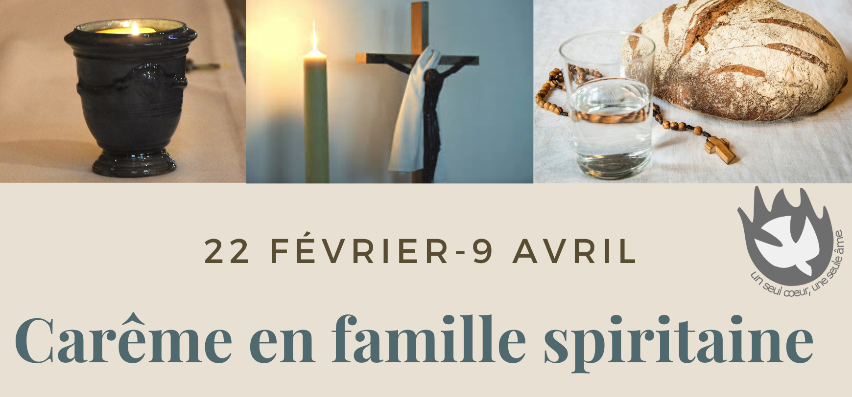 Méditations, témoignages, rencontres. Tout au long du Carême, venez à la source sur le site spiritains pour vivre pleinement votre Carême avec de bonnes nourritures spirituelles. Chaque semaine, sur youtube, regardez le témoignage inspirant d'un religieux, d'une religieuse ou laïc vivant de la spiritualité spiritaine qui invente aujourd’hui son chemin de Carême. Puissent ces quarante jours en chemin vers Pâques nous ouvrir le cœur et l’intelligence à la lumière de l’espérance.